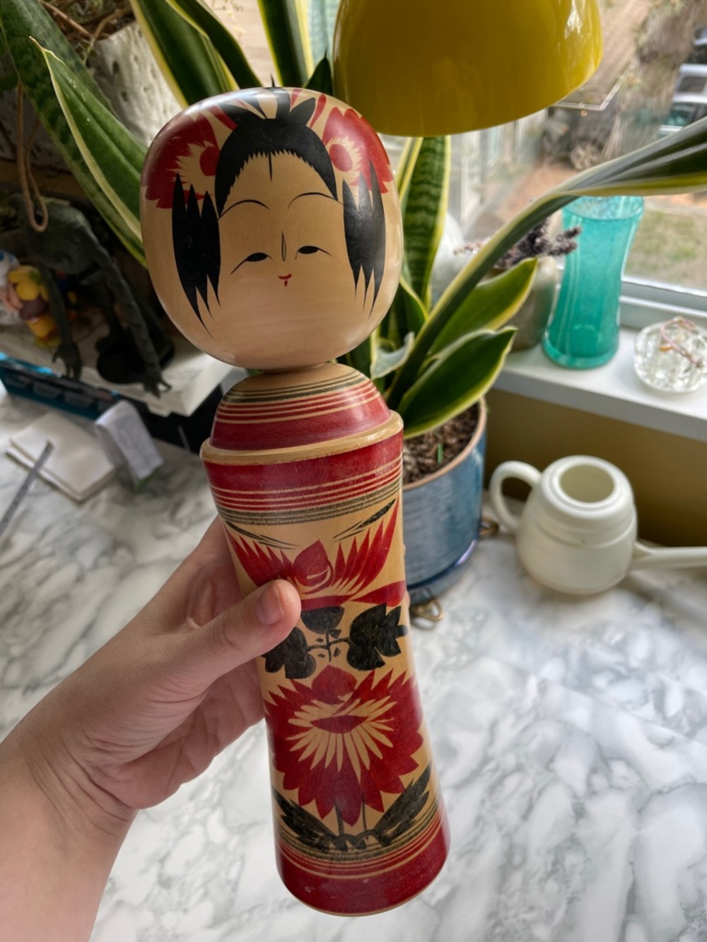 Vintage Traditional KOKESHI Doll 12" Naruko - signed